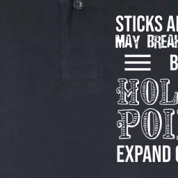 Sticks And Stones May Break My Bones But Hollow Points Expand On Impact Softstyle Adult Sport Polo