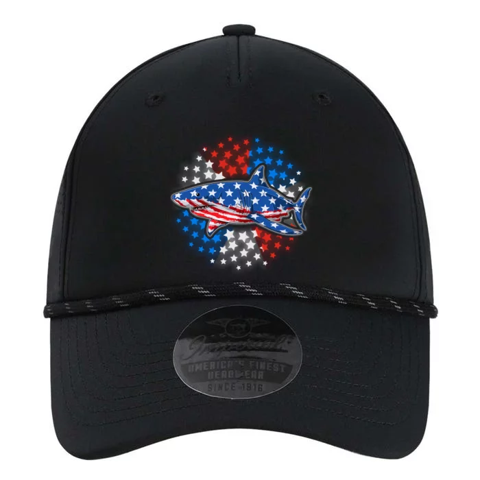 Stars And Stripes USA American Flag Shark Performance The Dyno Cap