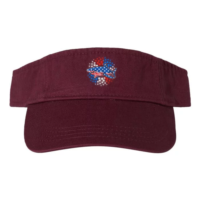 Stars And Stripes USA American Flag Shark Valucap Bio-Washed Visor