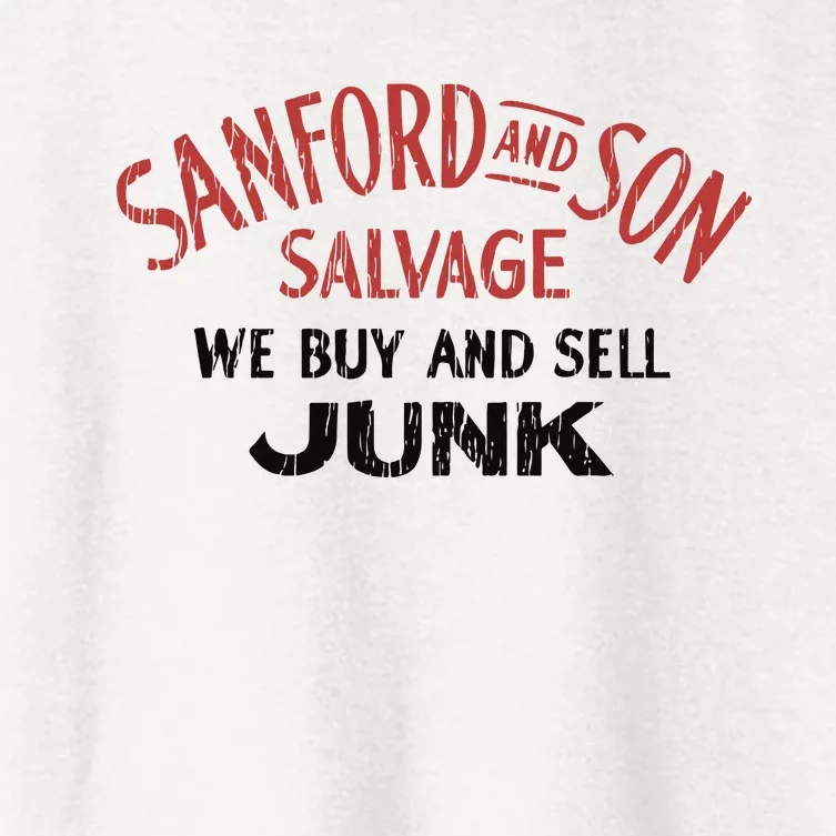 Sanford And Son Salvage We Buy And Sell Junk Women's Crop Top Tee