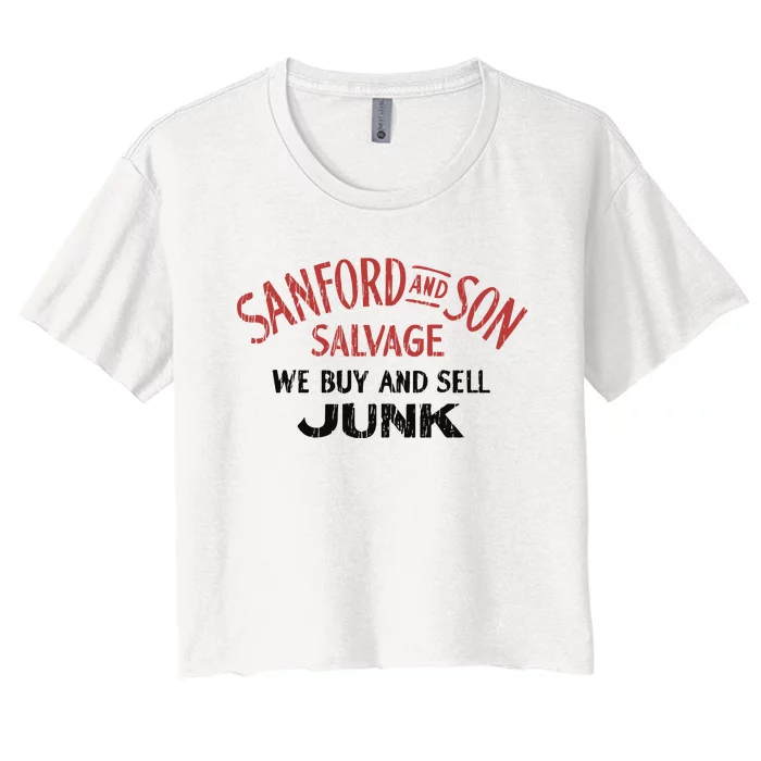 Sanford And Son Salvage We Buy And Sell Junk Women's Crop Top Tee