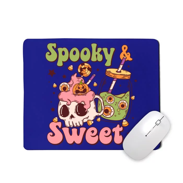 Spooky And Sweet Retro Groovy Halloween Candy Costume Gift Mousepad