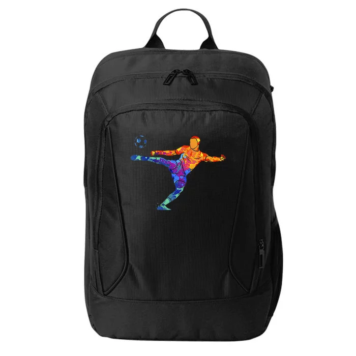 Soccer Athlete Sports Drawing City Backpack