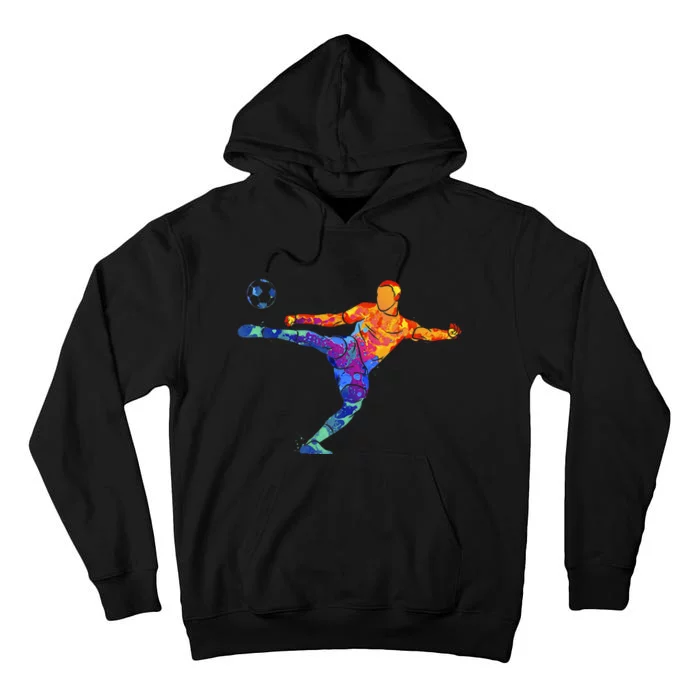 Soccer Athlete Sports Drawing Tall Hoodie