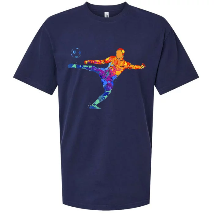 Soccer Athlete Sports Drawing Sueded Cloud Jersey T-Shirt