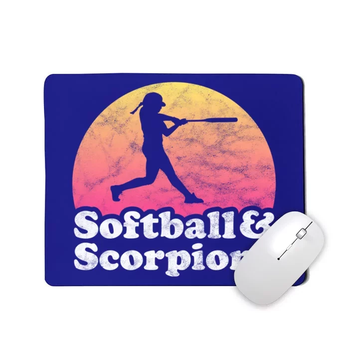 Softball And Scorpions Or Scorpion Gift Mousepad