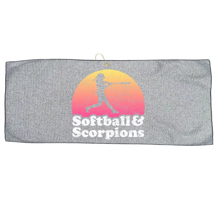 Softball And Scorpions Or Scorpion Gift Large Microfiber Waffle Golf Towel