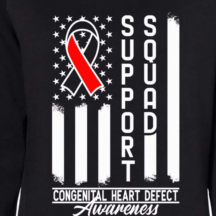 Support Awareness Squad I CHD Congenital Heart Defect Womens California Wash Sweatshirt