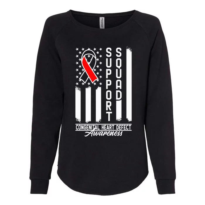 Support Awareness Squad I CHD Congenital Heart Defect Womens California Wash Sweatshirt