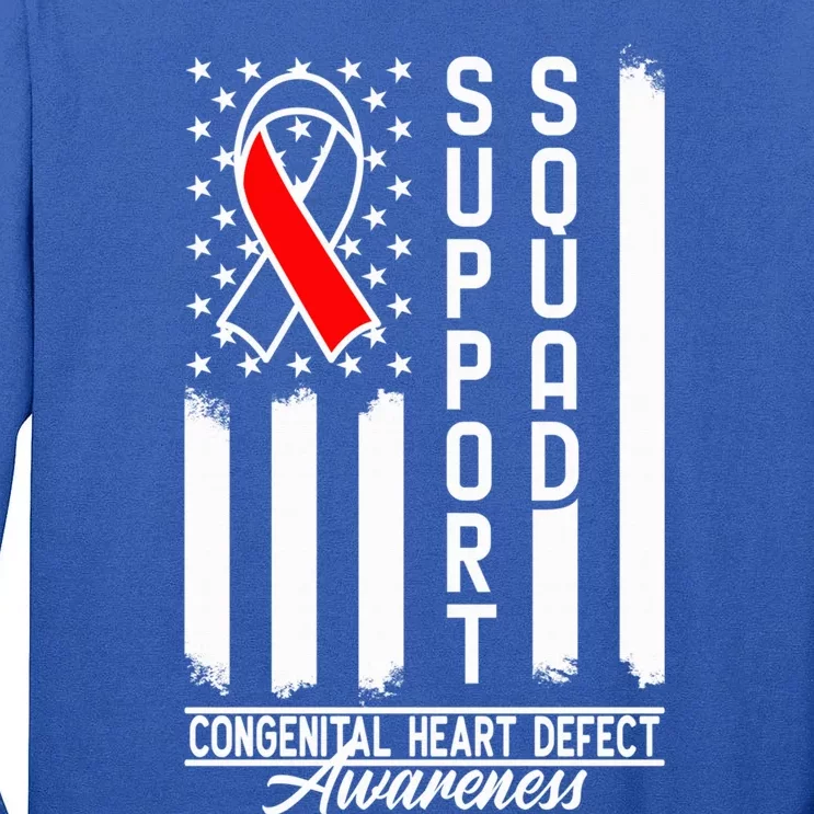 Support Awareness Squad I CHD Congenital Heart Defect Tall Long Sleeve T-Shirt