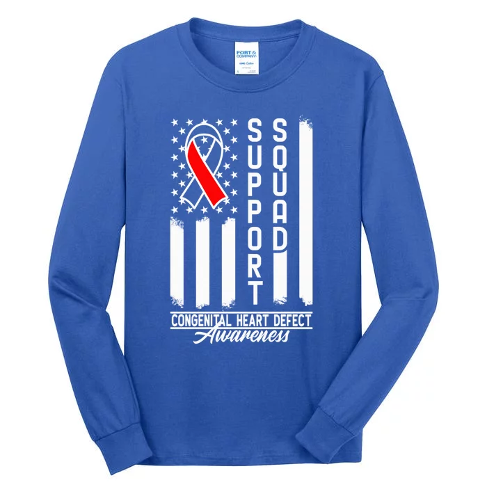 Support Awareness Squad I CHD Congenital Heart Defect Tall Long Sleeve T-Shirt