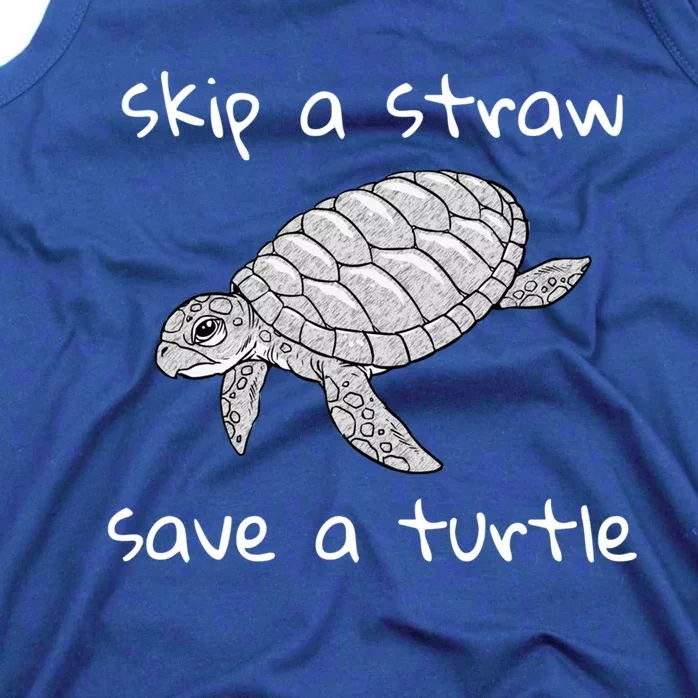 Skip A Straw Save A Turtle Gift Tee Gift Tank Top