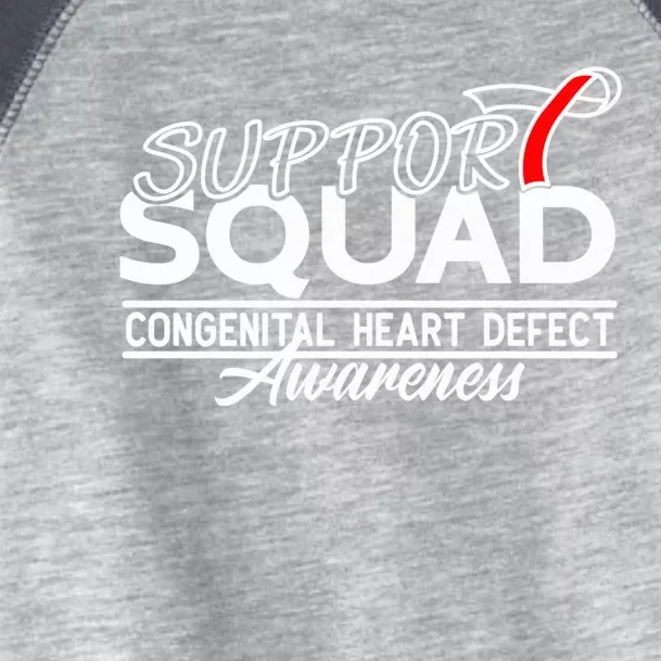 Support Awareness Squad I CHD Congenital Heart Defect Toddler Fine Jersey T-Shirt