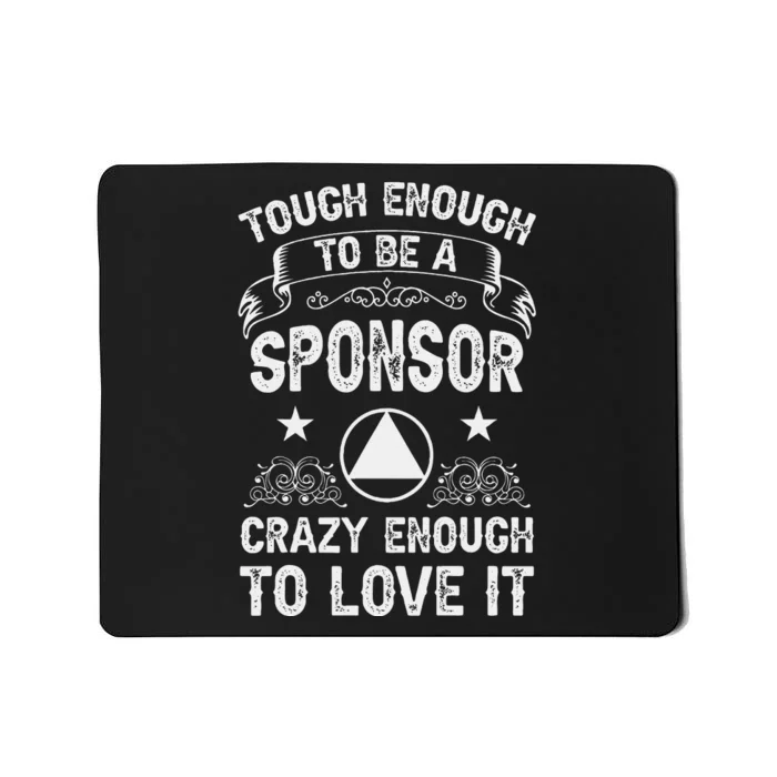 Sobriety Anniversary Sober Logo Alcoholics Aa Na Sponsor Mousepad