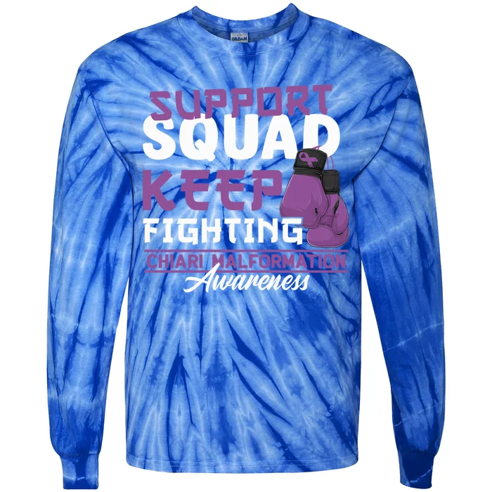 Support Awareness Squad I CM Cerebellum Chiari Malformation Tie-Dye Long Sleeve Shirt