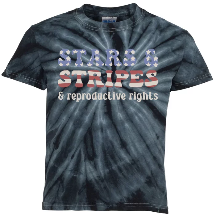 Stars And Stripes And Reproductive Rights Kids Tie-Dye T-Shirt