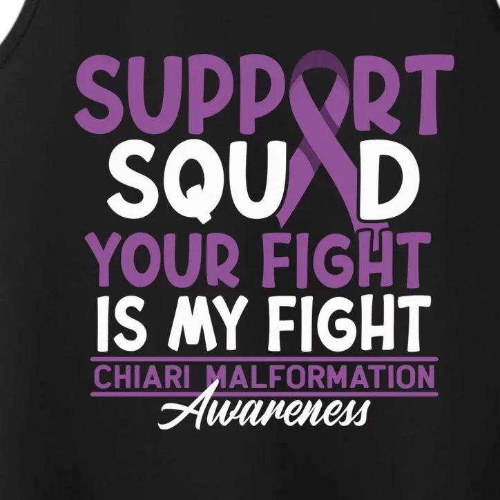 Support Awareness Squad I CM Cerebellum Chiari Malformation Performance Tank