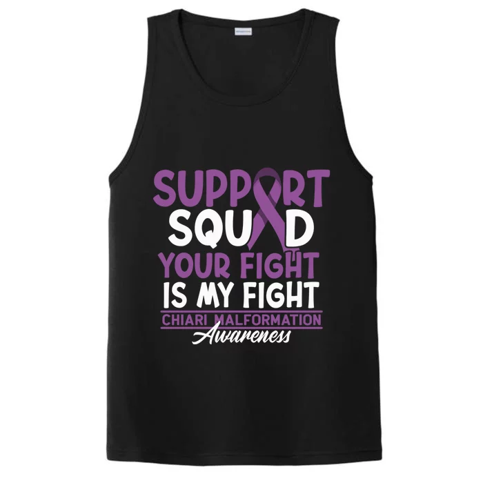 Support Awareness Squad I CM Cerebellum Chiari Malformation Performance Tank