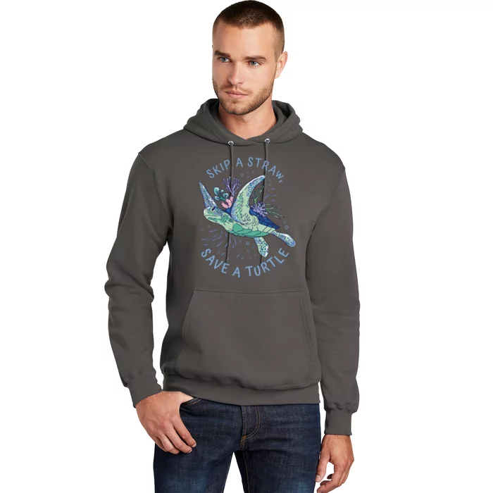 Skip A Straw Save A Turtle Ocean Hoodie