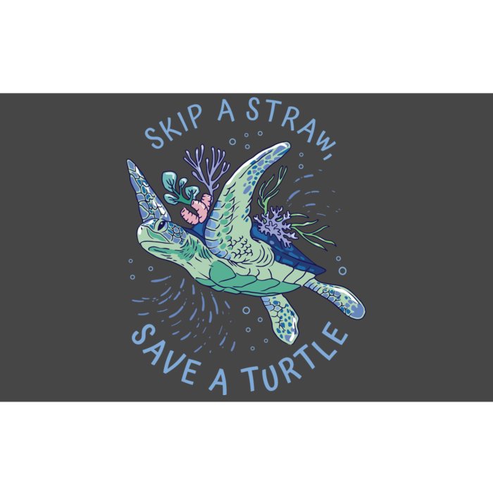 Skip A Straw Save A Turtle Ocean Bumper Sticker