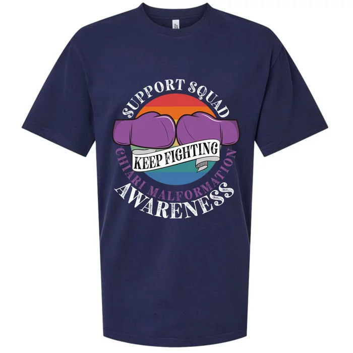 Support Awareness Squad I CM Cerebellum Chiari Malformation Sueded Cloud Jersey T-Shirt