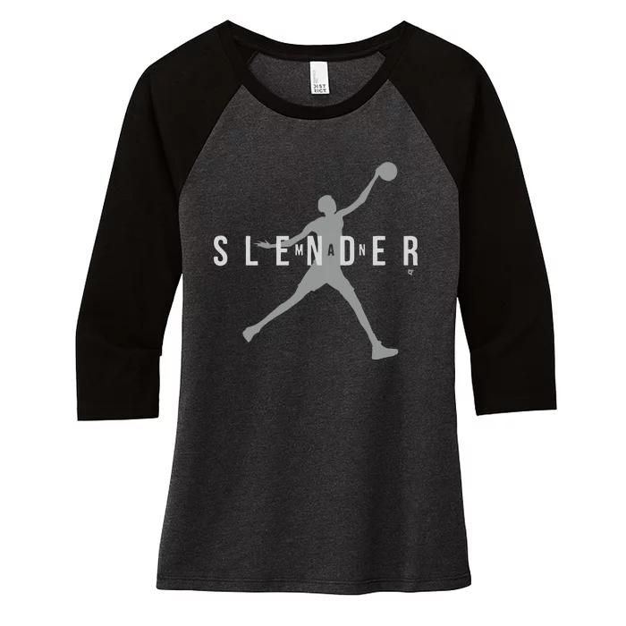 San Antonio Slenderman Women's Tri-Blend 3/4-Sleeve Raglan Shirt