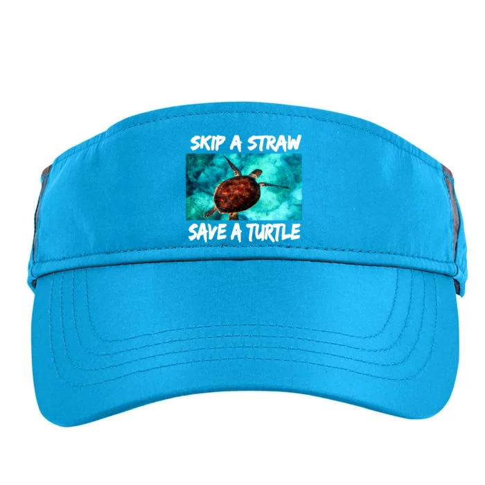 Skip A Straw Save A Turtle Gift Adult Drive Performance Visor