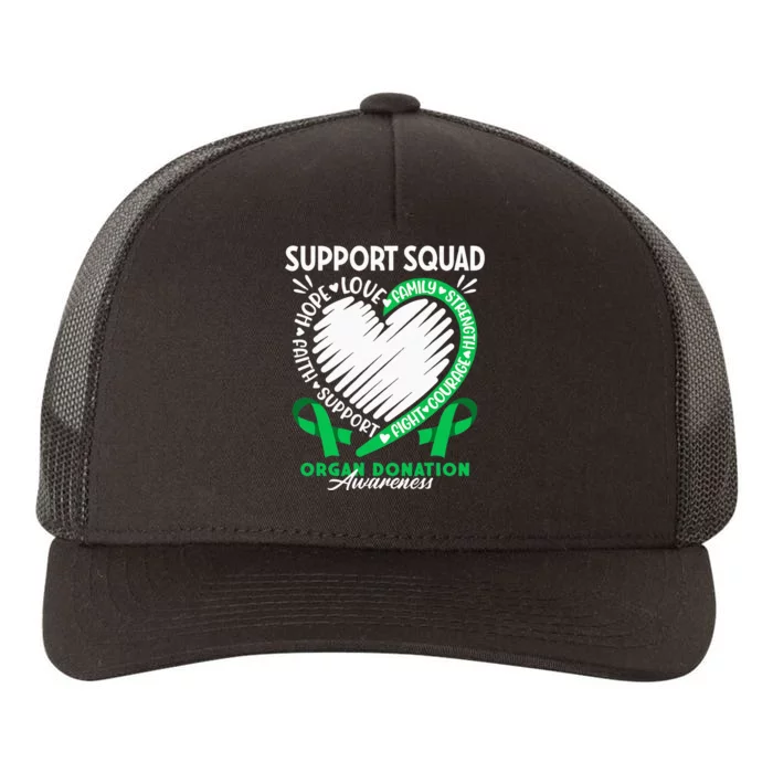 Support Awareness Squad I Transplant Survivor Organ Donation Yupoong Adult 5-Panel Trucker Hat