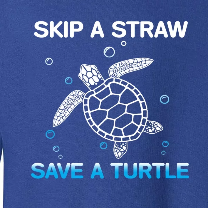 Skip A Straw Save A Turtle Tee Turtles Lovers Gift Cute Gift Toddler Sweatshirt