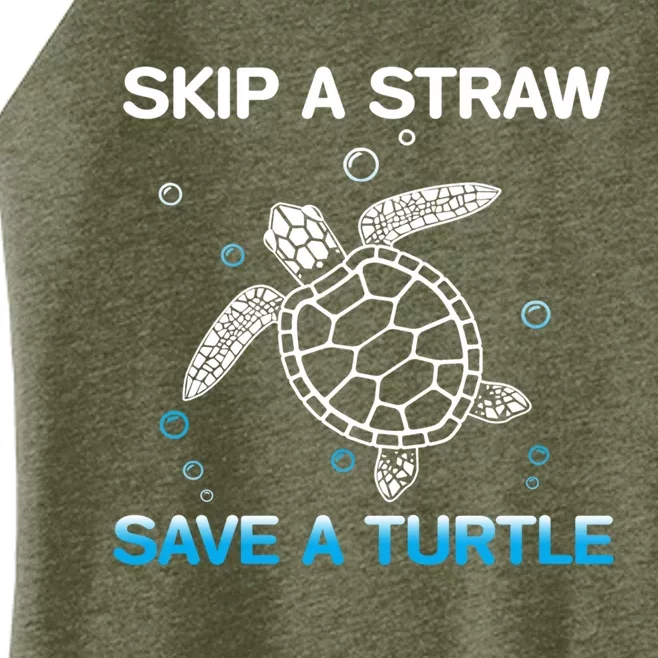 Skip A Straw Save A Turtle Tee Turtles Lovers Gift Cute Gift Women’s Perfect Tri Rocker Tank