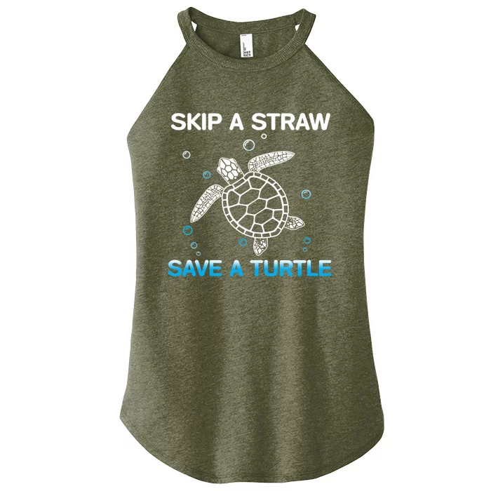 Skip A Straw Save A Turtle Tee Turtles Lovers Gift Cute Gift Women’s Perfect Tri Rocker Tank