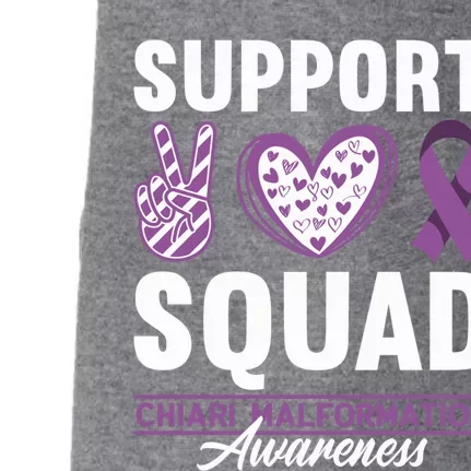 Support Awareness Squad I CM Cerebellum Chiari Malformation Doggie 3-End Fleece Hoodie