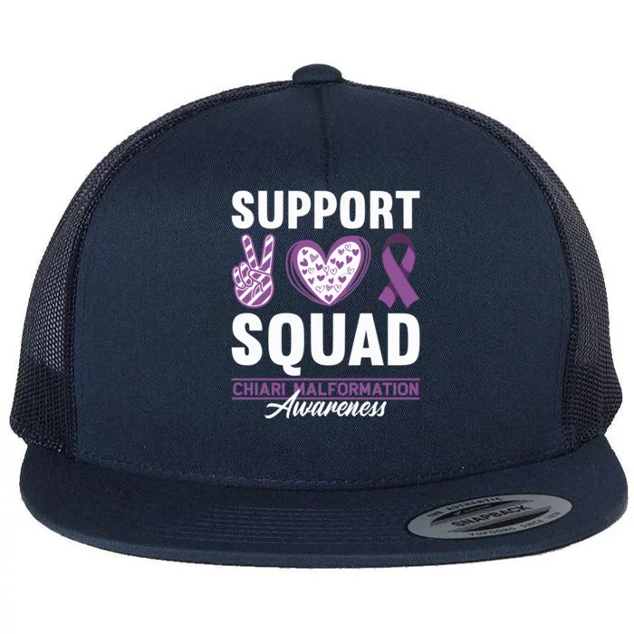 Support Awareness Squad I CM Cerebellum Chiari Malformation Flat Bill Trucker Hat