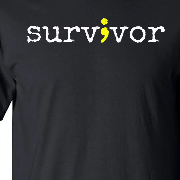 Suicide Awareness Support Symbol Recovery Survivor Semicolon Tall T-Shirt