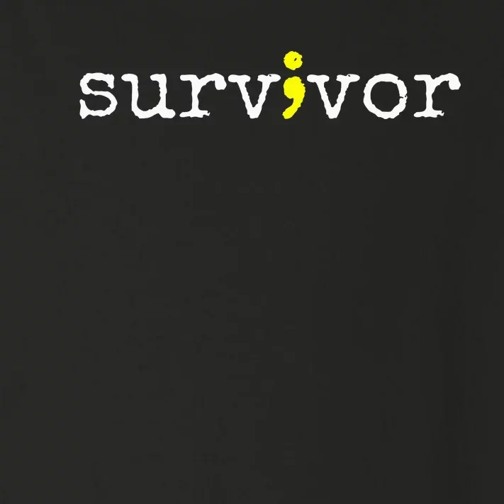 Suicide Awareness Support Symbol Recovery Survivor Semicolon Toddler Long Sleeve Shirt