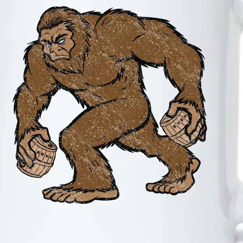 Sasquatch Bigfoot With Beer Kegs Black Color Changing Mug