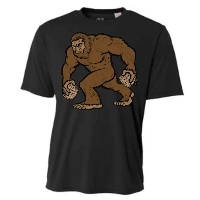 Sasquatch Bigfoot With Beer Kegs Cooling Performance Crew T-Shirt