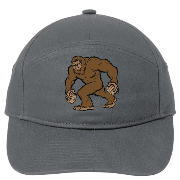 Sasquatch Bigfoot With Beer Kegs 7-Panel Snapback Hat