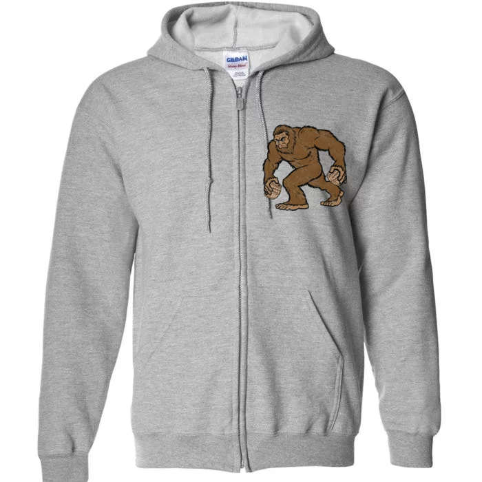 Sasquatch Bigfoot With Beer Kegs Full Zip Hoodie