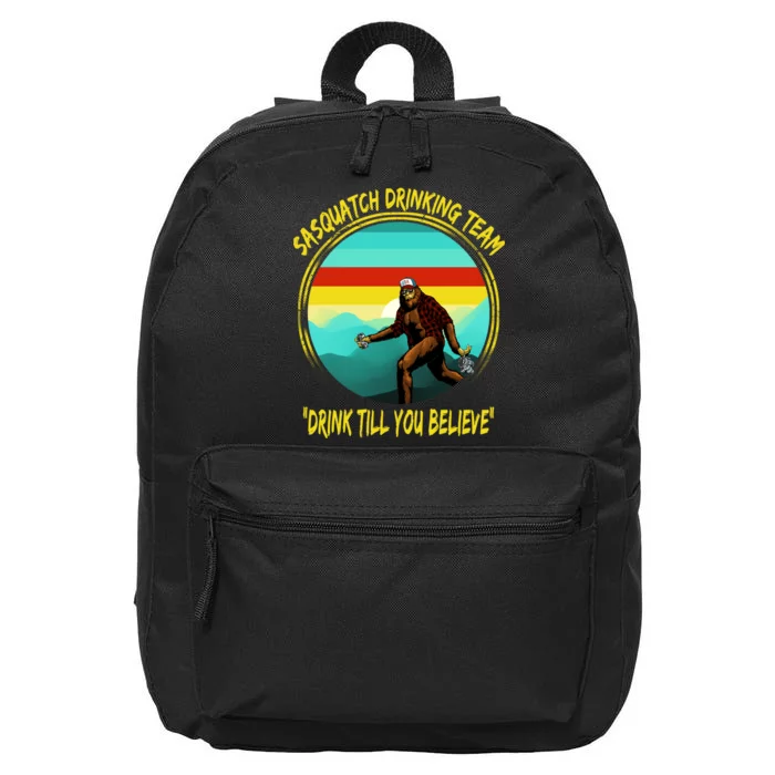 Sasquatch Drinking Team Drink Till You Believe 16 in Basic Backpack