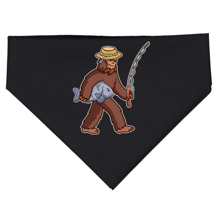 Sasquatch Gone Fishing USA-Made Doggie Bandana