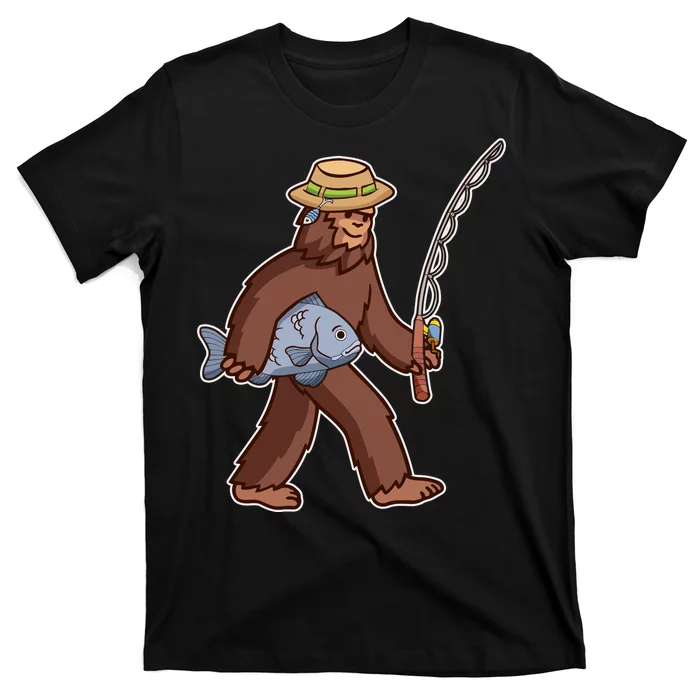 Sasquatch Gone Fishing T-Shirt | TeeShirtPalace