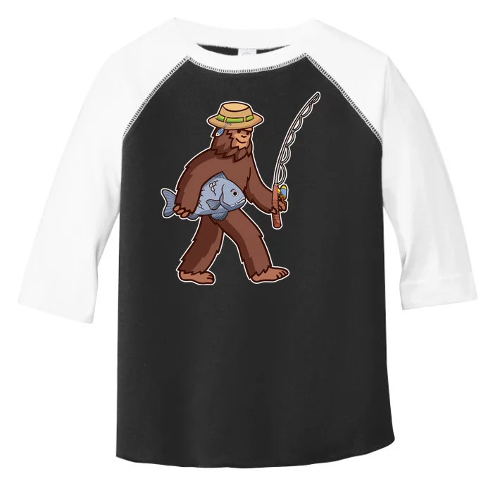 Sasquatch Gone Fishing Toddler Fine Jersey T-Shirt