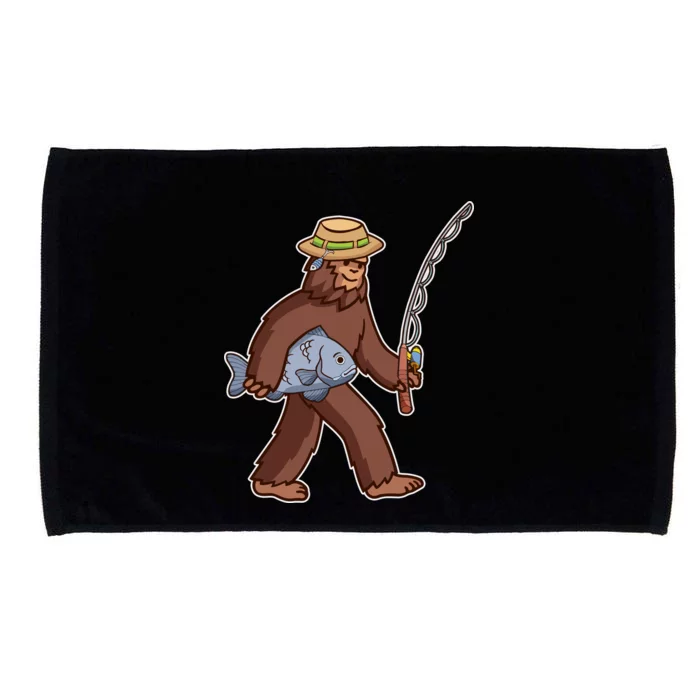 Sasquatch Gone Fishing Microfiber Hand Towel