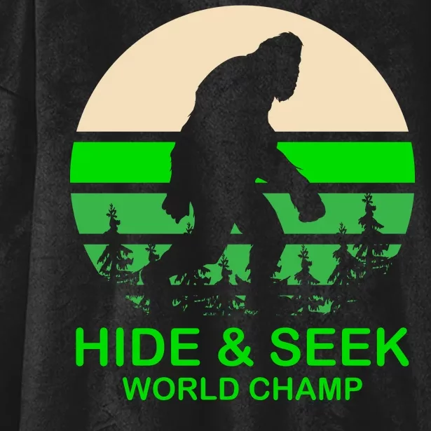 Sasquatch Hide And Seek World Champion Hooded Wearable Blanket