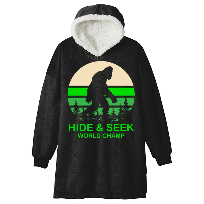 Sasquatch Hide And Seek World Champion Hooded Wearable Blanket