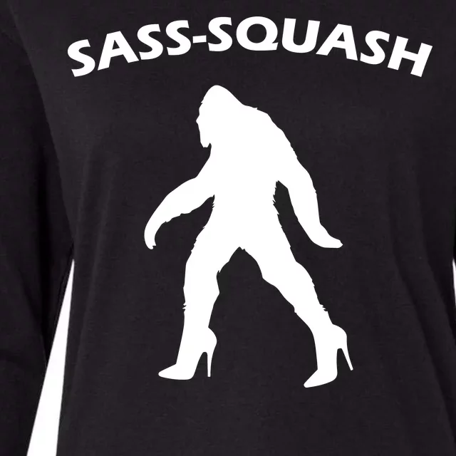 Sass-Squash Sassy Sasquatch Bigfoot Womens Cotton Relaxed Long Sleeve T-Shirt