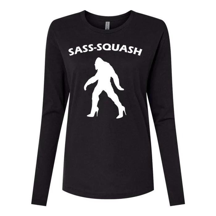 Sass-Squash Sassy Sasquatch Bigfoot Womens Cotton Relaxed Long Sleeve T-Shirt