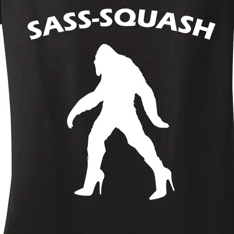 Sass-Squash Sassy Sasquatch Bigfoot Women's V-Neck T-Shirt