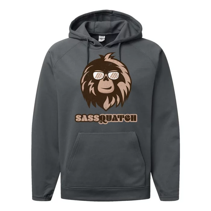 Sassquatch Funny Sasquatch Performance Fleece Hoodie